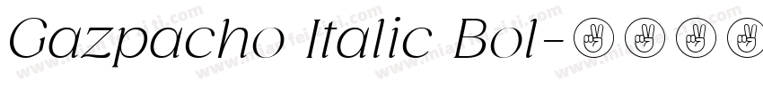 Gazpacho Italic Bol字体转换